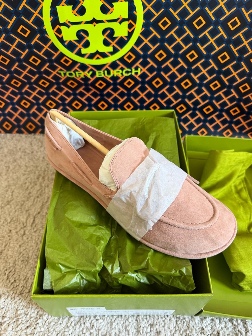Tory Burch The Boaty Flat Loafer Boat Shoe Malva Size 10